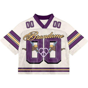 Streetwear <b>Soccer</b> Custom Sublimation Mesh Jersey OEM Football Shirt Men's Boxy American Football Jersey with Mesh Panels - Product Image 6