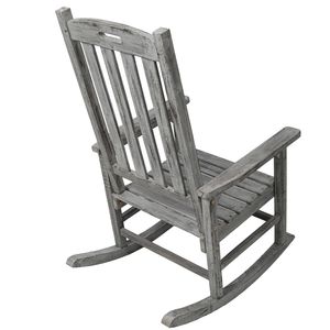 Sedia a dondolo in legno oversize con seduta ampia e schienale alto, liscia, per interni ed esterni - Product Image 6