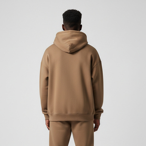 Sweat à capuche polaire streetwear pour homme, haute qualité OEM, 100% coton, grande taille, teint uni, imprimé en relief 3D - Product Image 6