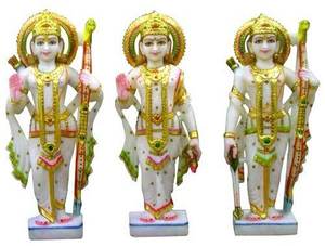 รูปปั้นราม ดาร์บาร์ มูร์ติ มาตา พร้อมรูปปั้นสิตา ลักษมณ์ ทำจากหินอ่อนสีขาว ดีไซน์สวยงาม พร้อมมืออวยพรสำหรับวัด - Product Image 5