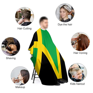 Capa de Peluquería con Diseño de la Bandera de Jamaica, Antiestática, Profesional, para Salón de Belleza, Corte de Cabello, Coloración y Peinado - Product Image 5