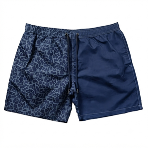 Shorts de Playa para Hombre, Cintura Elástica, Secado Rápido, 100% Algodón, Traje de Baño Informal, Ecológico, Largo hasta la Rodilla - Product Image 1