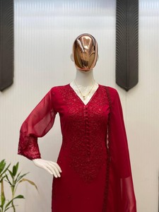 Designer Wear Party Look Faux Georgette with Embroidery Work Top and Sharara 80763 - Product Image 5