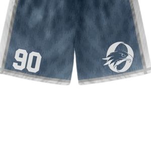 Shorts de lacrosse unisexe gris et blanc en polyester léger, uniforme sportif, vêtements d'entraînement pour équipe - Product Image 5