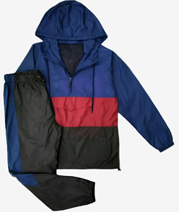 Hiking Windbreaker <b>Jacket</b> Lightweight Waterproof Hooded Outdoor Sports Running / <b>Cycling</b> Windbreaker Tracksuit 2 Piece Set - Product Image 3