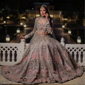 ออกแบบมือไข่มุกทำงาน lehenga choli เครื่องประดับอื่นๆชาติพันธุ์ - Product Image 2