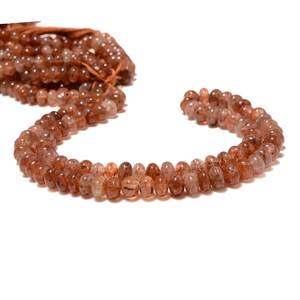 Cuentas Redondas Lisas de Cuarzo Rojo Natural, Cuentas de Cuarzo Rojo Natural en Forma de Rondelle - Product Image 1