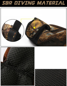 Gants de pêche en néoprène camouflage coupe-vent avec fermeture auto-agrippante, gants de protection coupe-vent pour la pêche et la chasse en plein air, unisexe - Product Image 5