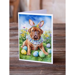 Dogue De Bordeaux Whimsical A7 Size 5x7 Blank Note <b>Cards</b> <b>Easter</b> Egg Hunt Greeting <b>Card</b> <b>Pack</b> 8 Includes Blank <b>Cards</b> Envelopes - Product Image 2
