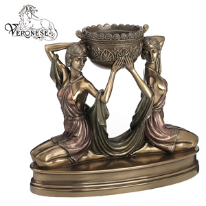 VERONESE DESIGN ART DECO LADY BOUGEOIRS-Figurines DE LUXE EN RÉSINE PEINTE À LA MAIN pour DÉCORATION DE LA MAISON ET ART COLLECTIBLE - Product Image 2