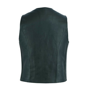 Chaleco Clásico Vintage de Cuero Genuino: un Clásico de la Moda, Durabilidad, Estilo Atemporal, Elegancia, Acabado Mate y Brillante - Product Image 5