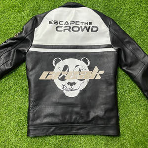 Vestes en cuir véritable pour hommes, style motard, taille personnalisée, impression numérique, style streetwear, vente chaude - Product Image 6