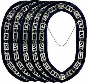 Wholesale Price Gold and Silver Jewel Masonic Degree Chain Collars Regalia <b>Sew</b>-On Embroidered Badges - Product Image 3