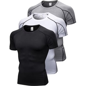 Camisetas de Compresión para Hombre, Manga Corta, Camisetas Deportivas, Camisetas Interiores, Camisetas Deportivas Transpirables, Camisetas para Correr - Product Image 1