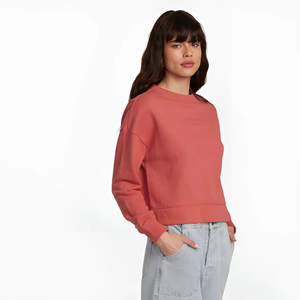 Sudaderas de Algodón con Estilo Nuevo a Precio de Fábrica, Lavado Ácido, para Mujer, Corte Holgado Informal, Sudadera para Adultos - Product Image 1