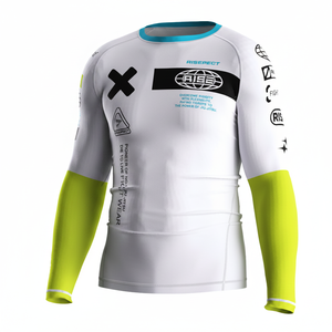 Premium Men's MMA Rash Guard Long Sleeve BJJ Jiu-Jitsu Compression Shirt <b>Grappling</b> Training Wear Heat-Transfer Printed - Product Image 5