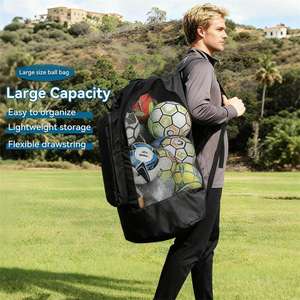 Sac à dos de sport grande capacité pour le basketball, le volley-ball, le football, l'entraînement de football, sac à cordon multi-sports pour équipement - Product Image 2