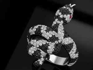 Anillo de Serpiente de Plata de Ley 925 con Diamantes, Estilo Hip Hop, Acabado en Oro de 10K/14K, Joyería Brillante para Hombre, Regalo - Product Image 5