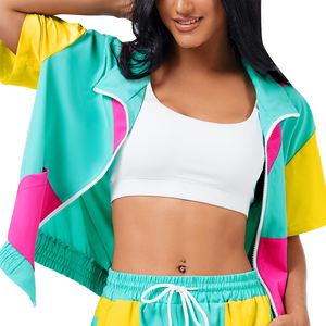 Ensemble short coupe-vent en nylon pour femme, deux pièces, vêtements de sport décontractés, séchage rapide, course à pied, entraînement, streetwear d'été - Product Image 6