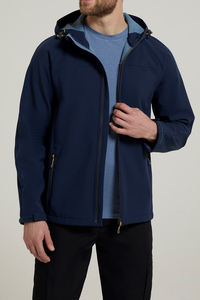 Nouvelle arrivée, veste softshell personnalisée imperméable et coupe-vent à capuche pour homme, décontractée, sportive, pour l'extérieur - Product Image 3