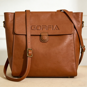 Bolso de Hombro Clásico de Lujo Simple y Gran Capacidad para Mujer, Bolso de Mano de Cuero PU de Alta Calidad en Color Marrón Oscuro - Product Image 3