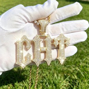 Pendentif en argent 925 avec diamants en moissanite, bijoux classiques hip-hop unisexes - Product Image 6