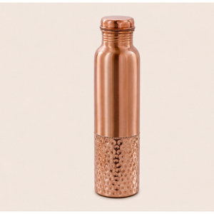 Bouteille d'eau en cuivre pur, design martelé, artisanale, ayurvédique, anti-fuite, pour yoga et gym, bon prix - Product Image 5