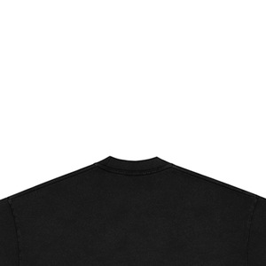 Camiseta Negra Extra Grande Love & Vice con Estampado de Logotipo de Corazón Rojo en la Parte Delantera, Camiseta Formal de Manga Corta con Cuello Alto Tejido para Hombre - Product Image 3