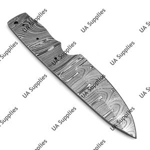 Couteau utilitaire à lame fixe en acier Damas, pleine longueur de lame, biseauté, OEM, personnalisable, design Drop Point, industriel - Product Image 4