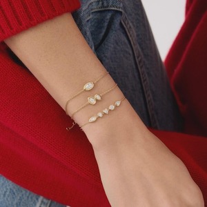 1 CT Marquise Lab Diamond 14K Gold Bezel <b>Set</b> Luxury Station Bracelet <b>Bangle</b> IGI Certified D GLEAM JEWELS DGJ-338 - Product Image 6