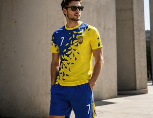 Ensemble de maillots de football d'été personnalisés pour hommes, en maille respirante, polyester, uniforme de football, tissu à séchage rapide, impression numérique, short - Product Image 3