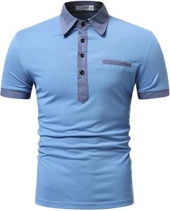 Chemises et T-shirts pour hommes en coton 100% tricoté, avec logo brodé personnalisé, en vente en ligne - Product Image 1