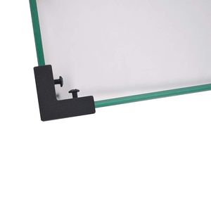 Paravento Rettangolare in Alluminio per Braciere 38.1 X 10.6 X 5.9 Pollici con Protezione Fiamma in Vetro Temperato Trasparente - Product Image 5