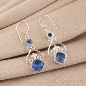 Tanzanite Drop Earrings 925 Sterling Silver Gold Plated Cute Design Women's Jewelry Handmade <b>Gift</b> <b>for</b> <b>Her</b> Elegant - Product Image 3