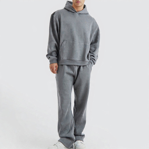 Premium Oversized Hoodie and <b>Sweatpants</b> <b>Set</b> for Men | Heavyweight Fleece Loungewear Two Piece Outfit with Kangaroo Pocket - Product Image 5