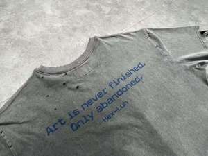 เสื้อยืดผู้ชายผ้าฝ้าย 100% สไตล์วินเทจ ล้างสีแบบแอซิด ขาดๆ แบบดิสเทรส พิมพ์ลายกราฟิก DTG ขนาดใหญ่พิเศษ สำหรับใช้งานกลางแจ้ง - Product Image 3