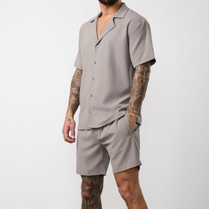 Ensemble de shorts pour hommes de couleur unie, vêtements de sport, ensemble de shorts pour hommes en gros, respirant, fabriqué dans les meilleurs matériaux - Product Image 5