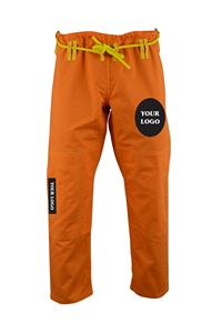 Traje de Jiu Jitsu Personalizado, Duradero, de Alta Calidad, 100% Algodón, Color Naranja, Kimono de BJJ, Uniforme de Artes Marciales - Product Image 6