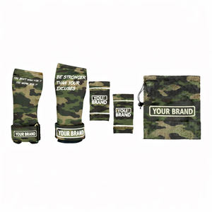 Agarraderas de Levantamiento de Pesas con Logotipo Personalizado, Correa de Muñeca Ajustable, Protector de Palma para Gimnasio, CrossFit, Powerlifting y Entrenamiento de Fuerza - Product Image 5