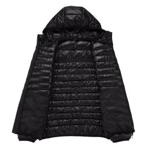 Veste à capuche décontractée pour hommes avec col montant léger de couleur unie et fermeture à glissière-pour la mode printemps automne hiver - Product Image 6