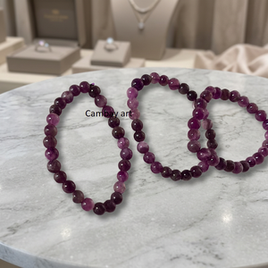 Natural Amethyst Stretch <b>Bracelet</b> Polished <b>Crystal</b> Bead Wholesale Gift Jewelry From Gujarat Stone Theme - Product Image 1