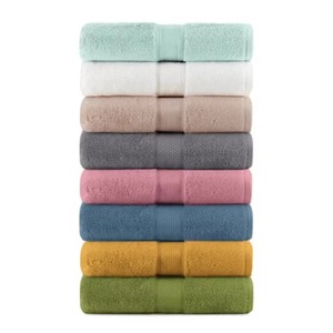 Serviettes de bain en coton super absorbantes, vente en gros, grammage élevé, séchage rapide, toucher doux, qualité supérieure, couleur unie - Product Image 1