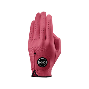 Gants de golf en cuir noir, à doigts entiers, antidérapants, avec sangle de poignet réglable, respirants, unisexes, toutes saisons - Product Image 2