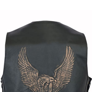 Gilet de moto sans manches en cuir véritable personnalisé pour homme, homologué CE, imperméable, respirant, protection pour la conduite 2026 - Product Image 4