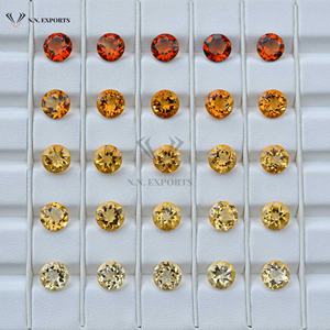 7มม. AAA Citrine ธรรมชาติรอบตัดการรักษาอัญมณีหลวม November หินเครื่องประดับพร้อมจัดส่งสินค้าใหม่ได้รับความนิยม - Product Image 1