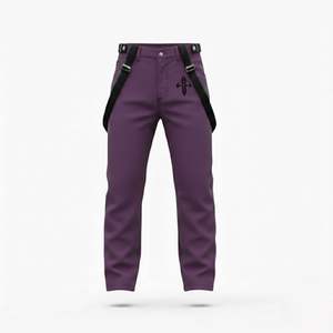 Nuevo Pantalón de Esquí para Hombre, 100% Poliéster, Teñido Liso, Impermeable 10.000 mm, Aislamiento de Forro Polar de 240 g, Cierre de Gancho y Bucle, Personalizado - Product Image 5
