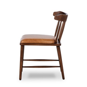 Midcentury Modern Wood <b>Dining</b> <b>Chair</b> With Faux Leather Upholstery Seat Home Furniture - Product Image 3