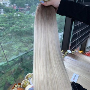 Extensions de cheveux vierges vietnamiens en vrac, couleur très vendue, 60 cm, haute qualité, super double trame, lisses et soyeuses - Product Image 2
