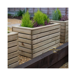 Handmade <b>Wooden</b> Plant Pot Crafted From Natural Solid Wood For Indoor And Outdoor - Product Image 5