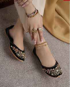 Pakistani Traditional Handmade Embroidered <b>Khussa</b> Shoes for Women Bridal Party Wear Direct Factory Supply - Product Image 5